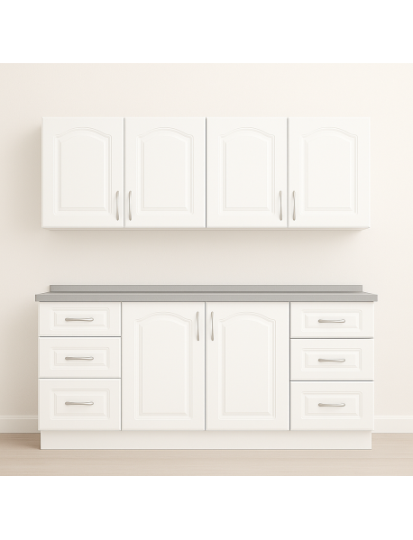 3 Metre Mdf Balon ( MEMBRAN ) Kapak Mutfak Dolabı + Mermerit Tezgah 